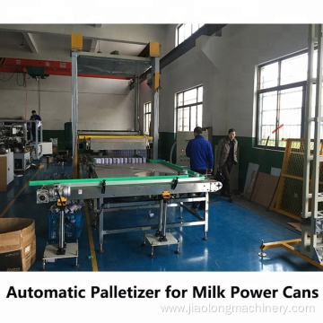 Automatic magnetic palletizer for milk powder tin can stacking